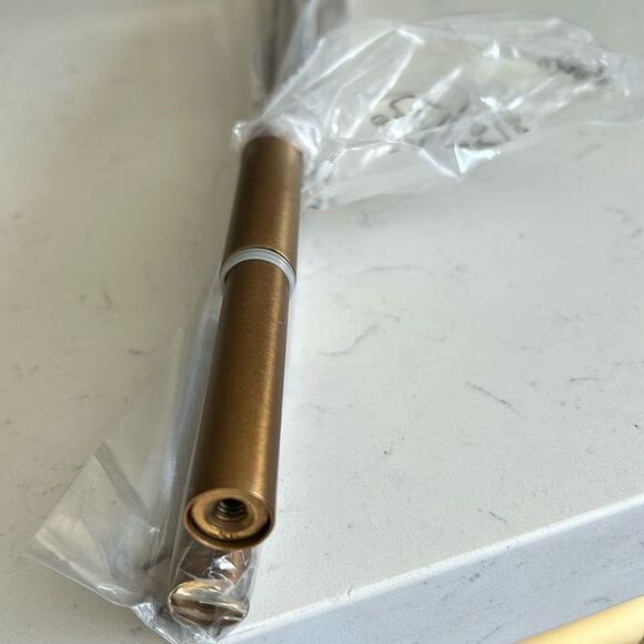 COPY Pottery Barn Double Curtain Rods & Wall Brackets, Brass, 28x48,New open box - Picture 5 of 10